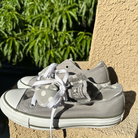 Converse gray double tongue polka dot patterned all star from 2016-2018. - Picture 5 of 8